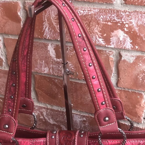 Trinity Ranch Tooled Design Concealed Carry Bag - Picture 5 of 7